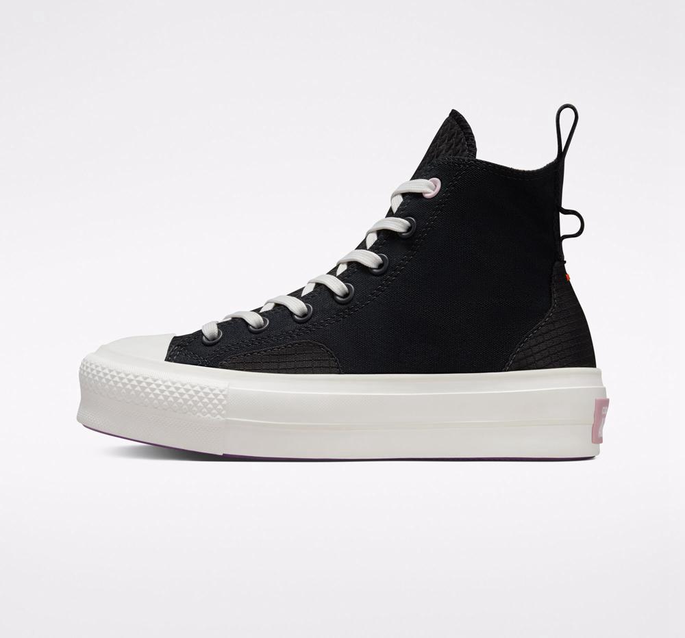 High Tops Tenis Converse Chuck Taylor All Star Lift Plataforma Future Utility Mujer Negras Moradas  Colombia |  ADYFC-4173