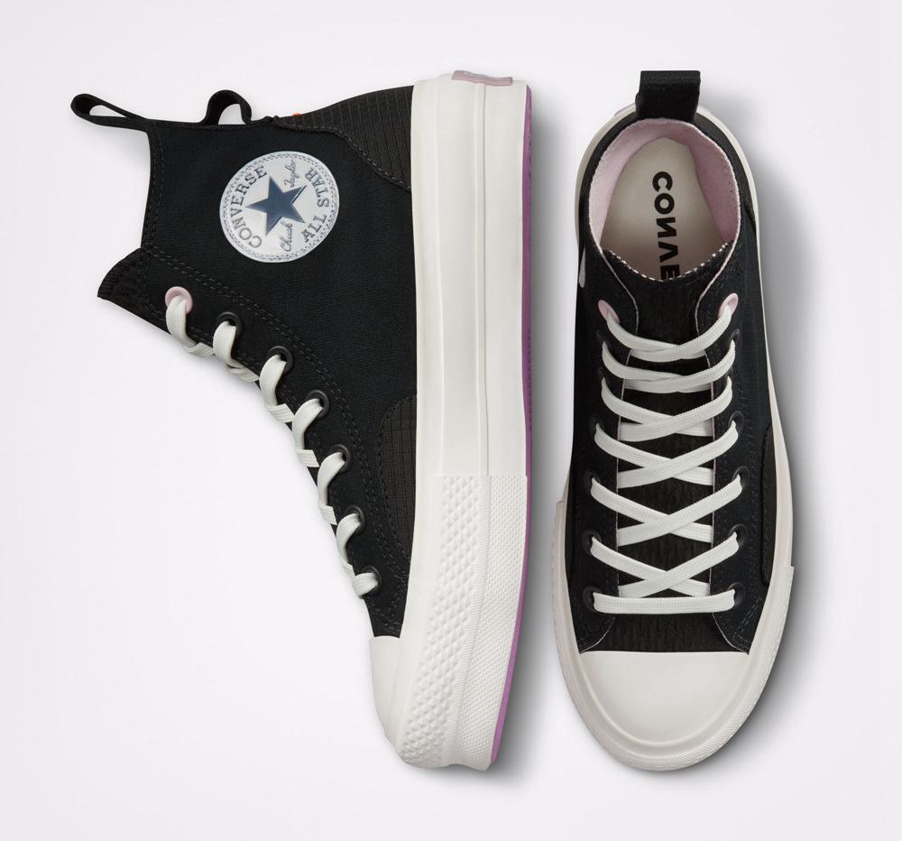 High Tops Tenis Converse Chuck Taylor All Star Lift Plataforma Future Utility Mujer Negras Moradas  Colombia |  ADYFC-4173