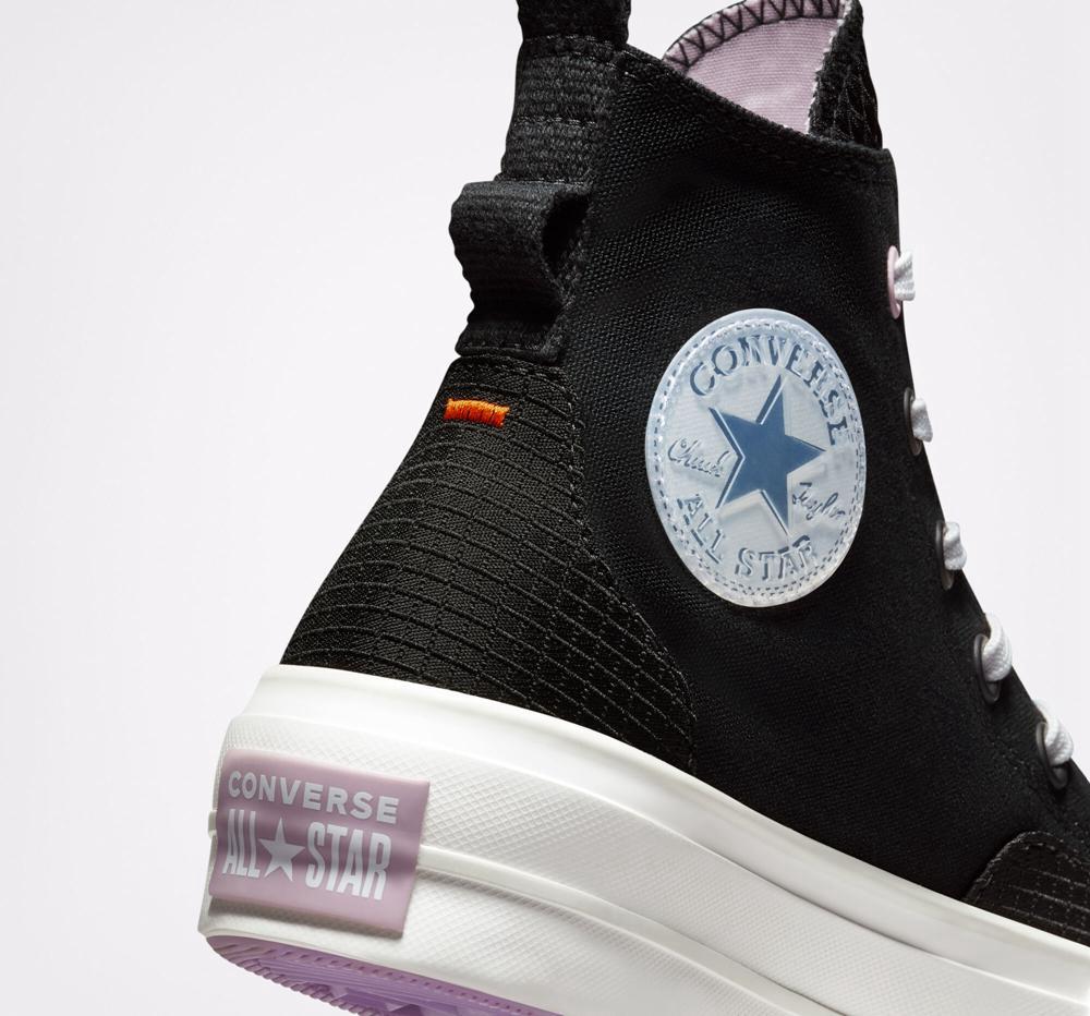 High Tops Tenis Converse Chuck Taylor All Star Lift Plataforma Future Utility Mujer Negras Moradas  Colombia |  ADYFC-4173
