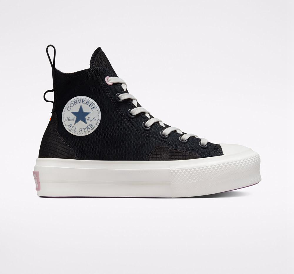 High Tops Tenis Converse Chuck Taylor All Star Lift Plataforma Future Utility Mujer Negras Moradas  Colombia |  ADYFC-4173
