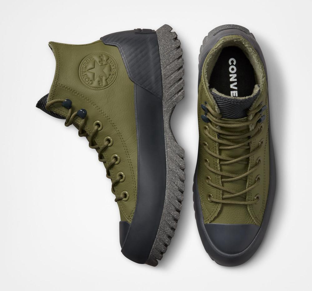 High Tops Tenis Converse Chuck Taylor All Star Lugged 2.0 Counter Climate Unisex Hombre Verde Gris Negras  Colombia |  AFBED-1087