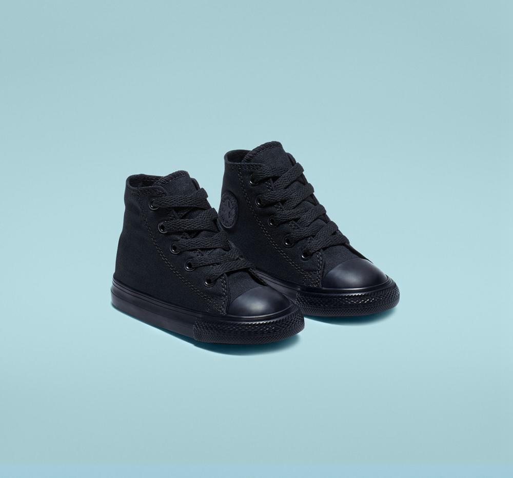 High Tops Tenis Converse Chuck Taylor All Star Classic Toddler Niño Negras  Colombia |  ATYZE-2315