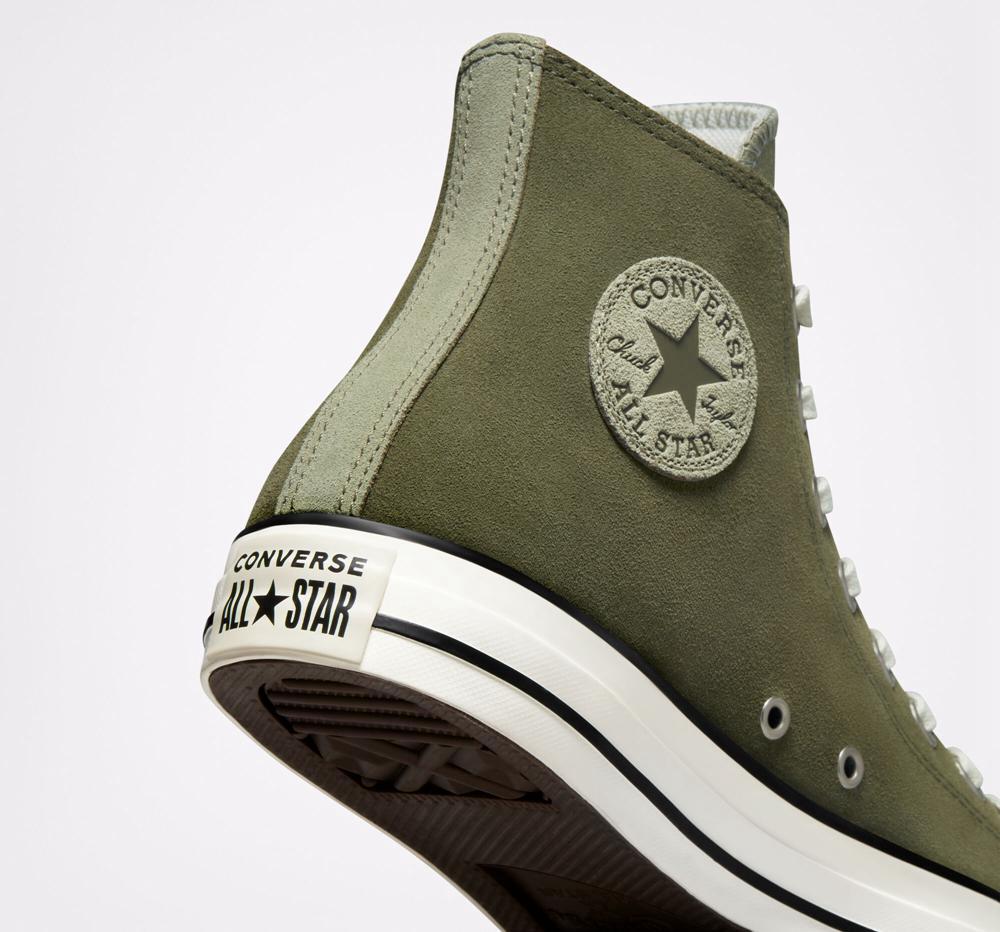 High Tops Tenis Converse Chuck Taylor All Star Earthy Suede Unisex Hombre Verde Verde Menta  Colombia |  AXBVE-8356