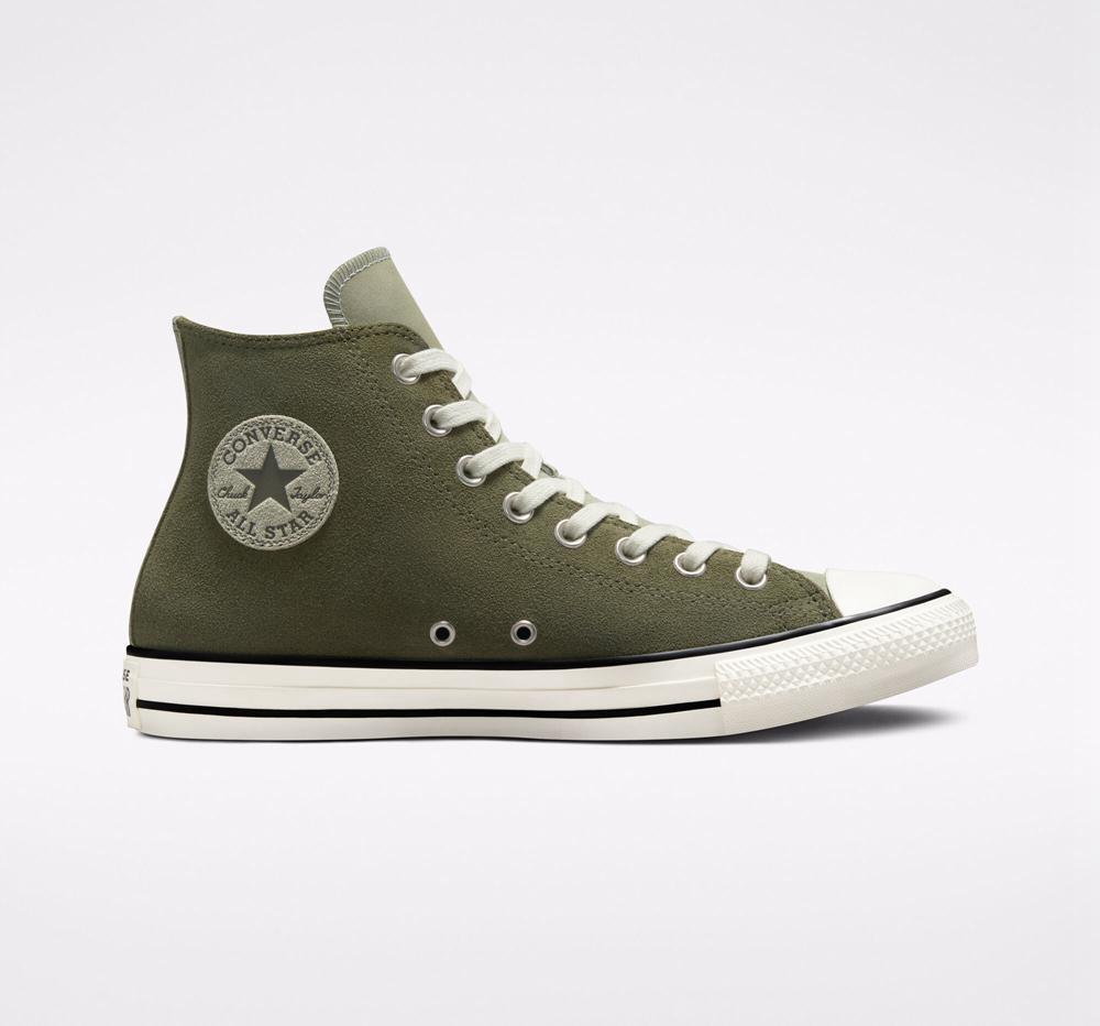 High Tops Tenis Converse Chuck Taylor All Star Earthy Suede Unisex Hombre Verde Verde Menta  Colombia |  AXBVE-8356