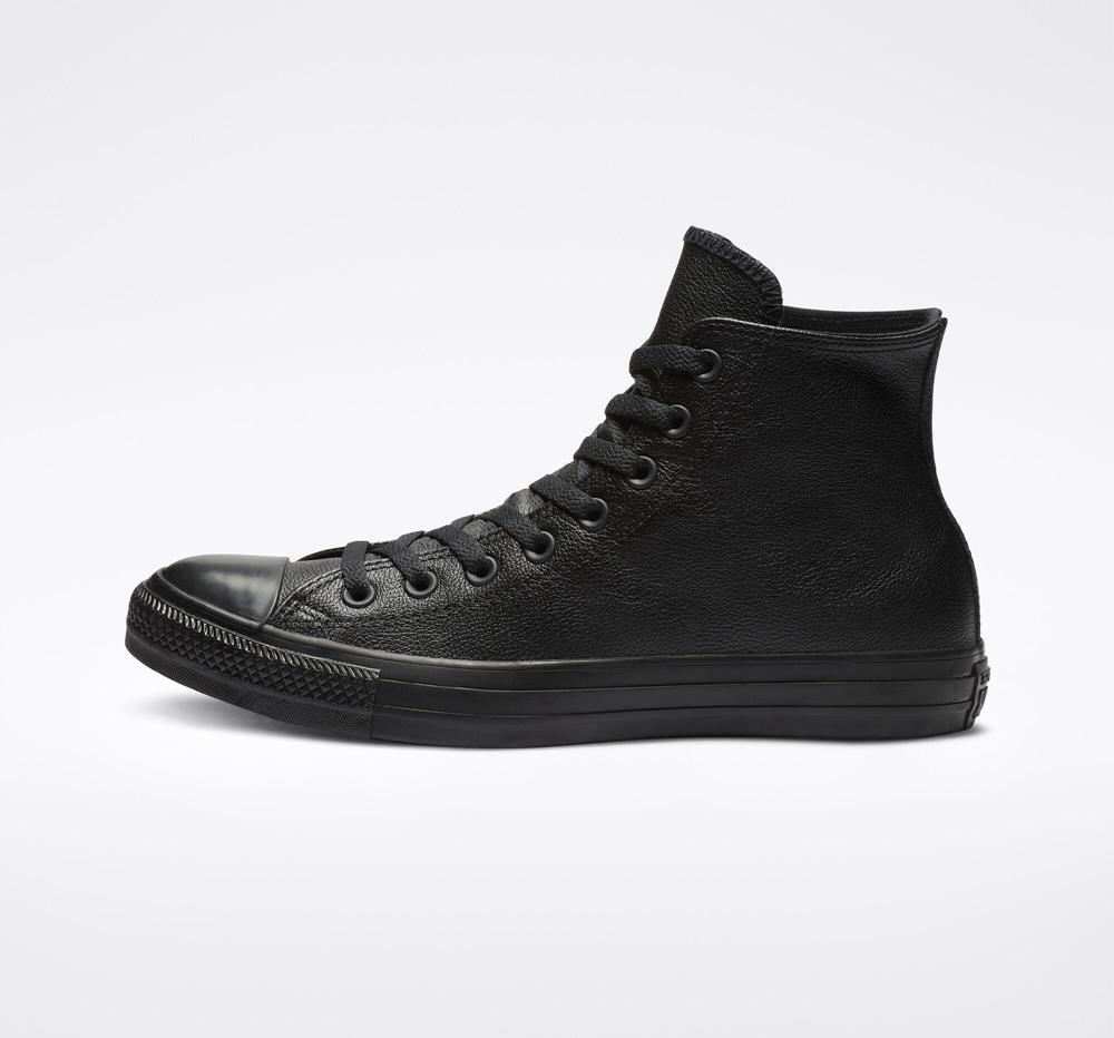 High Tops Tenis Converse Chuck Taylor All Star Leather Unisex Mujer Negras  Colombia |  BDHVG-3185