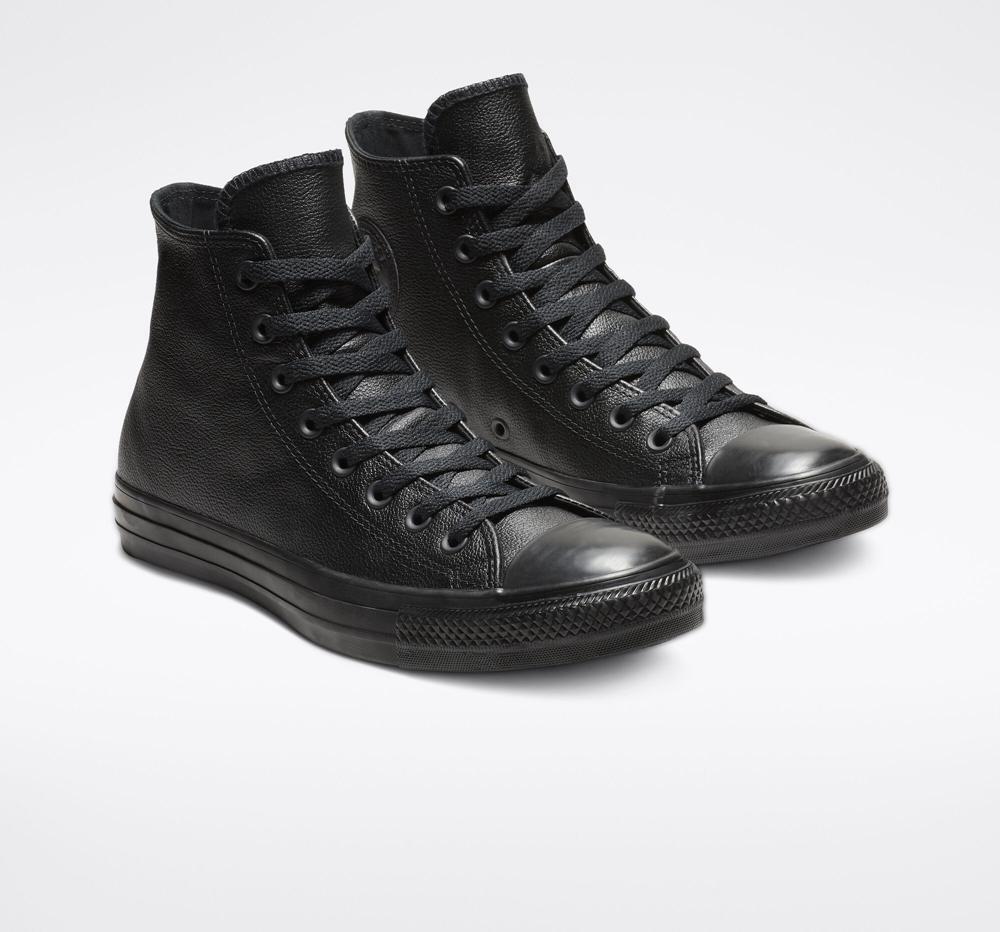 High Tops Tenis Converse Chuck Taylor All Star Leather Unisex Mujer Negras  Colombia |  BDHVG-3185