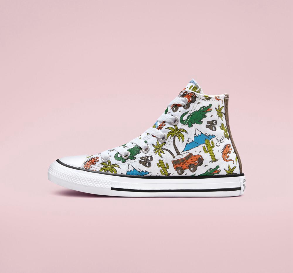 High Tops Tenis Converse Chuck Taylor All Star Desert Explorer Little Kids Niña Blancas Verde  Colombia |  CFIAU-5984