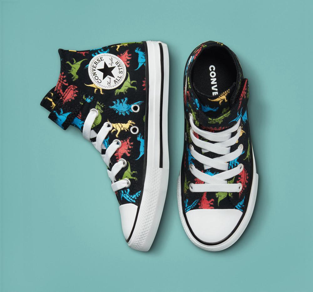 High Tops Tenis Converse Chuck Taylor All Star Easy On Dinosaurs Little Kids Niña Negras Rojas Azules  Colombia |  DISEO-5276