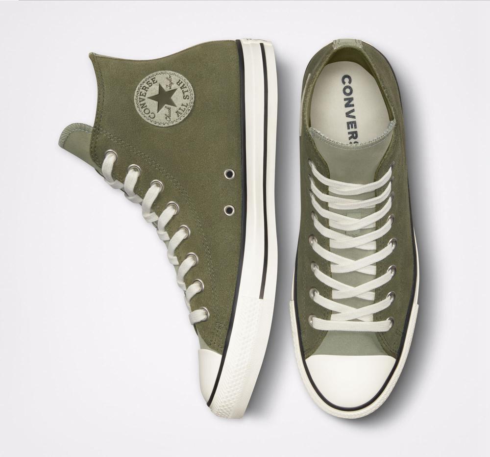 High Tops Tenis Converse Chuck Taylor All Star Earthy Suede Unisex Mujer Verde Verde Menta  Colombia |  ERZOI-0195