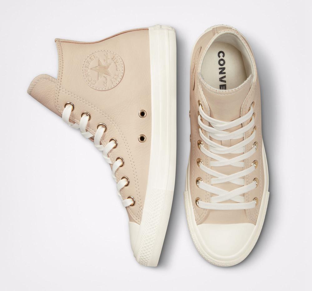 High Tops Tenis Converse Chuck Taylor All Star Earthy Neutrals Mujer Verde Menta Kaki Doradas Claro  Colombia |  FCAGD-8714