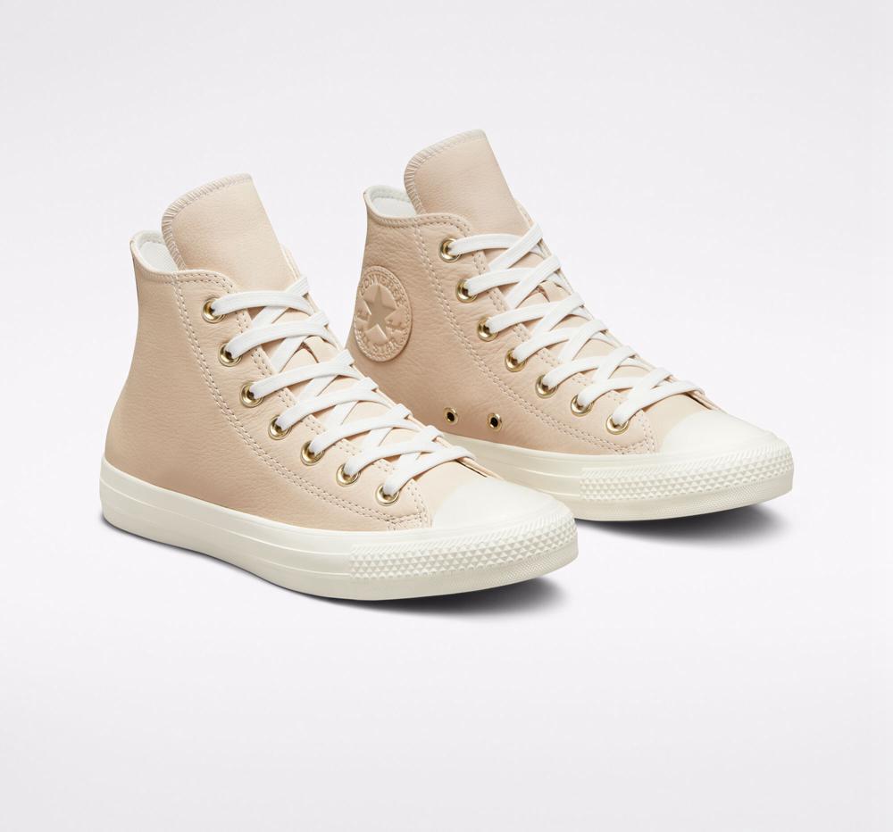 High Tops Tenis Converse Chuck Taylor All Star Earthy Neutrals Mujer Verde Menta Kaki Doradas Claro  Colombia |  FCAGD-8714