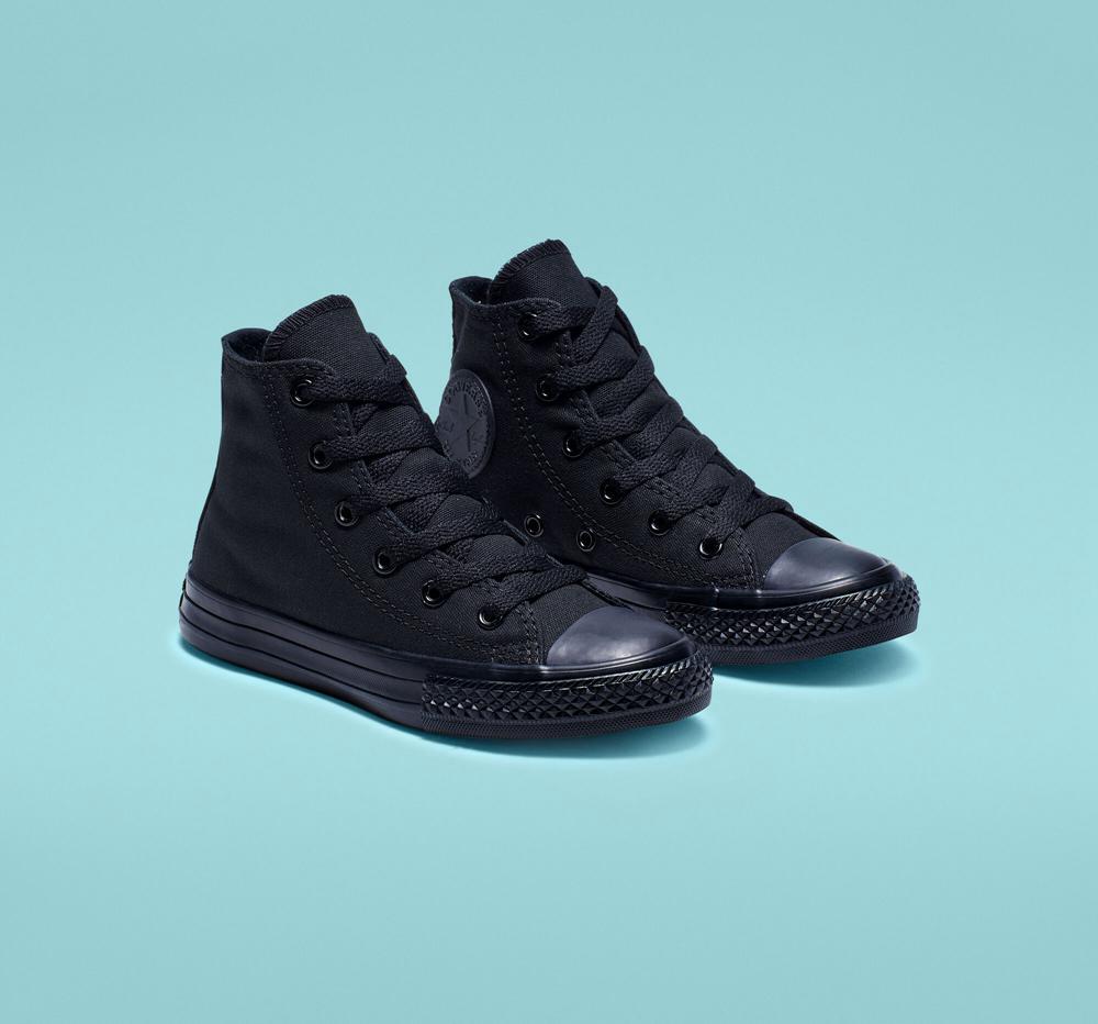 High Tops Tenis Converse Chuck Taylor All Star Classic Little Kids Niño Negras  Colombia |  FWBLG-0531