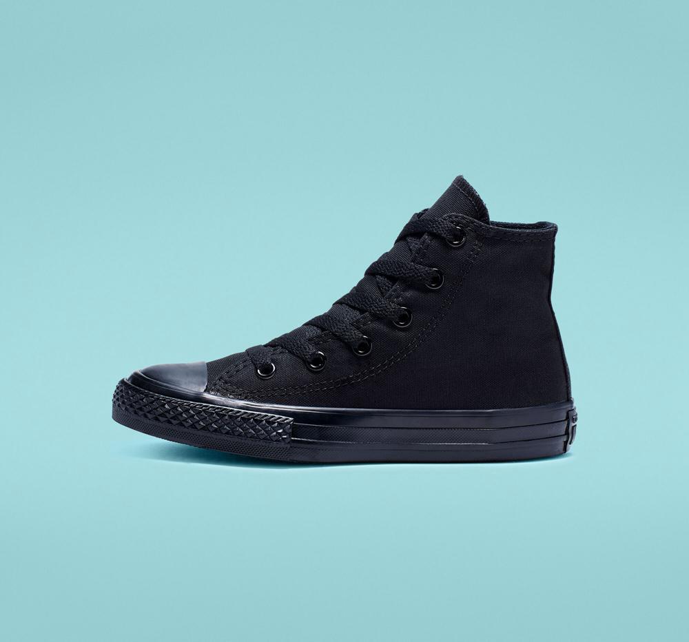 High Tops Tenis Converse Chuck Taylor All Star Classic Little Kids Niña Negras  Colombia |  GZWJD-8562