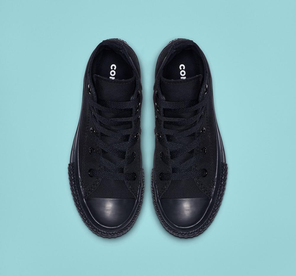 High Tops Tenis Converse Chuck Taylor All Star Classic Little Kids Niña Negras  Colombia |  GZWJD-8562