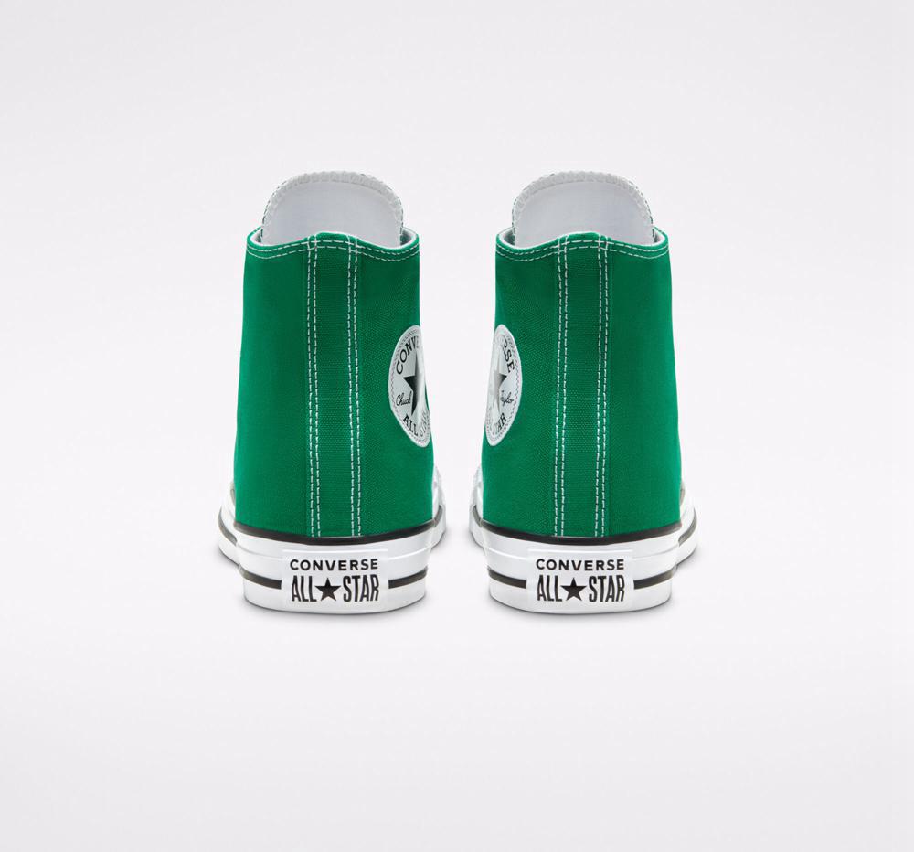 High Tops Tenis Converse Chuck Taylor All Star Classic Unisex Hombre Verde Blancas Blancas  Colombia |  JOYAM-7546