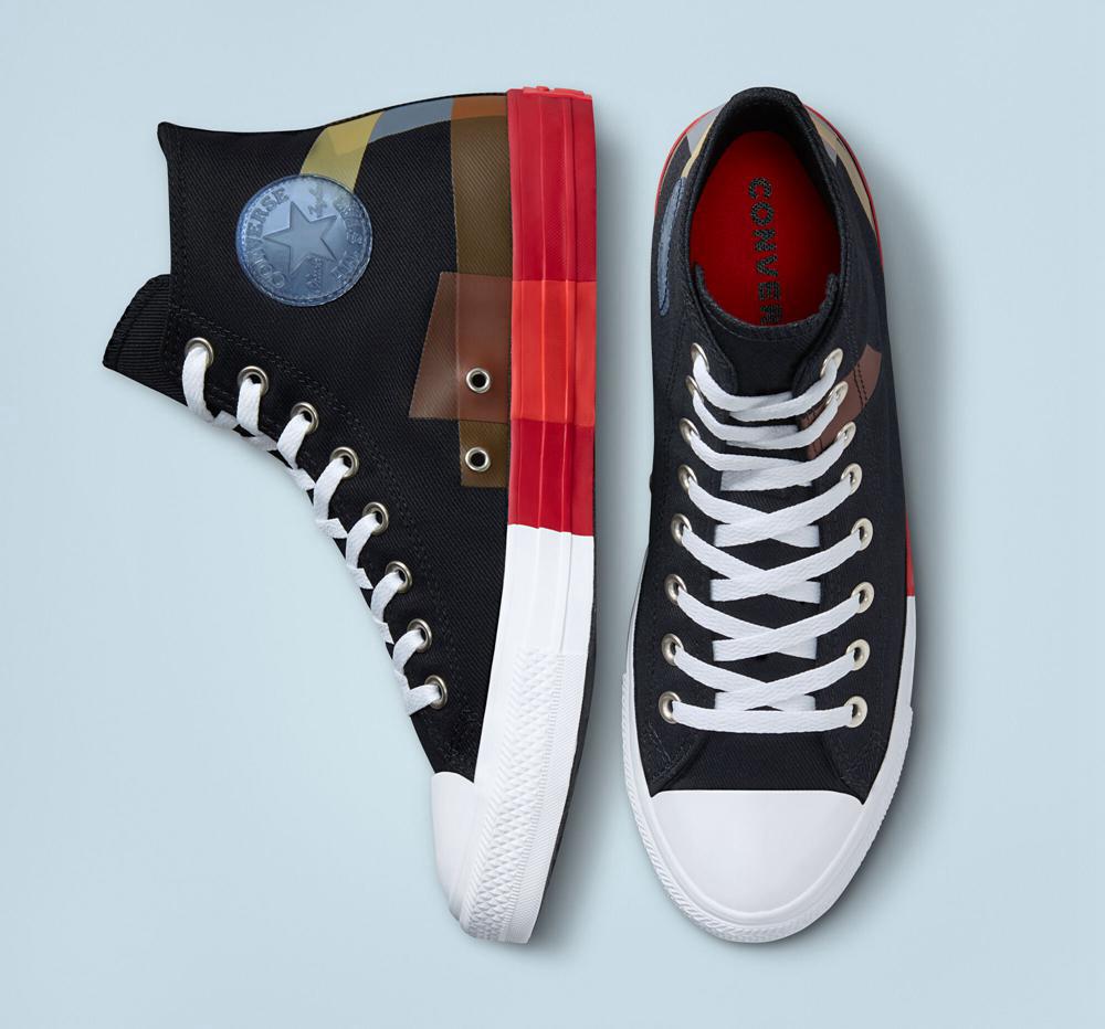 High Tops Tenis Converse Chuck Taylor All Star Space Racer Unisex Mujer Negras Rojas Blancas  Colombia |  JUIRE-5382