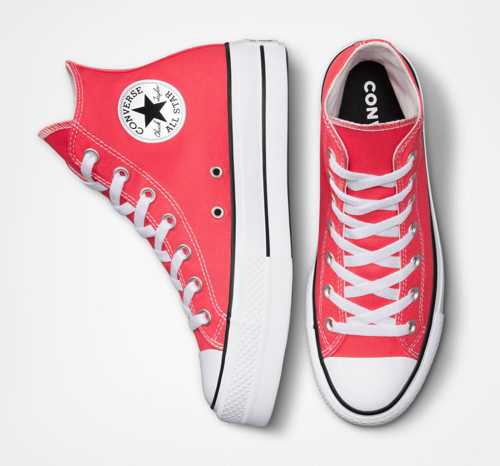 High Tops Tenis Converse Chuck Taylor All Star Lift Plataforma Surplus Canvas Mujer Rojas  Colombia |  JYOFI-6805
