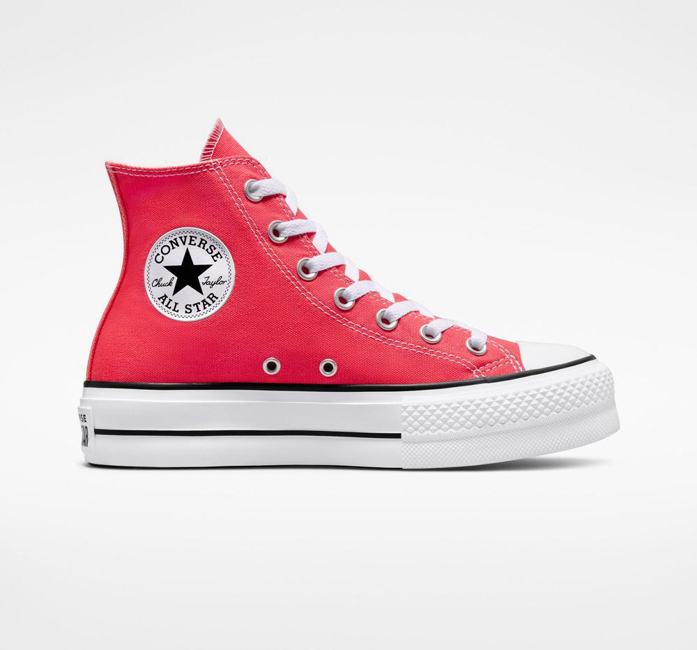 High Tops Tenis Converse Chuck Taylor All Star Lift Plataforma Surplus Canvas Mujer Rojas  Colombia |  JYOFI-6805