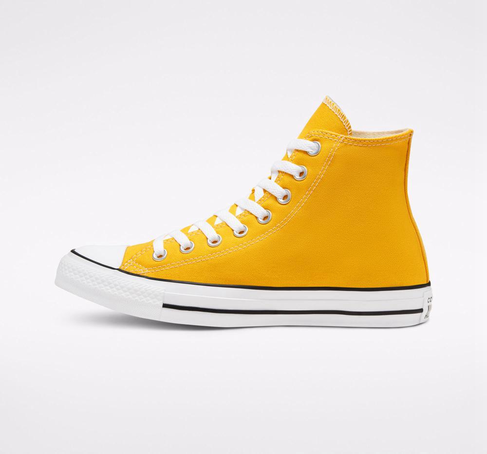 High Tops Tenis Converse Chuck Taylor All Star Classic Unisex Hombre Amarillo Limón  Colombia |  KBUET-0586