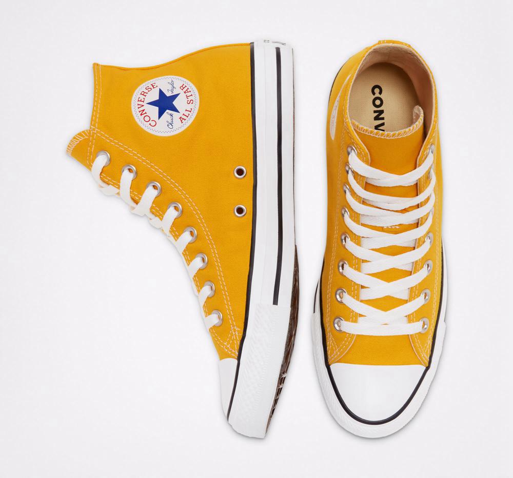 High Tops Tenis Converse Chuck Taylor All Star Classic Unisex Hombre Amarillo Limón  Colombia |  KBUET-0586