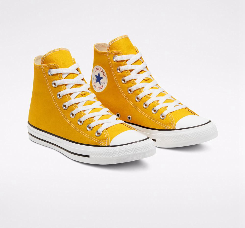 High Tops Tenis Converse Chuck Taylor All Star Classic Unisex Hombre Amarillo Limón  Colombia |  KBUET-0586