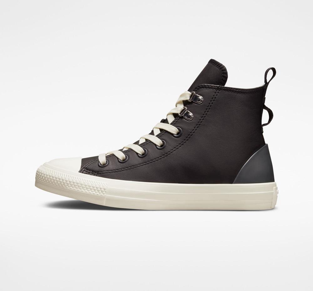 High Tops Tenis Converse Chuck Taylor All Star Leather Hike Mujer Negras Negras  Colombia |  LJIOQ-5936