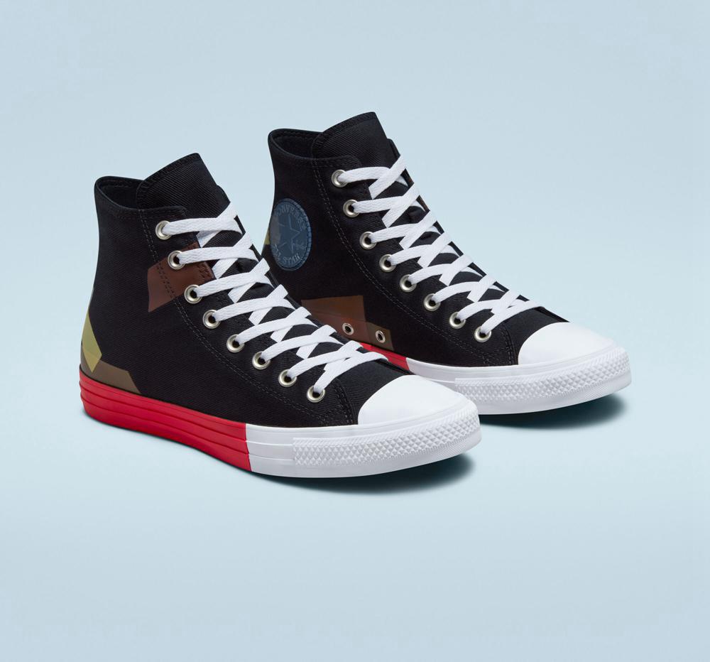 High Tops Tenis Converse Chuck Taylor All Star Space Racer Unisex Hombre Negras Rojas Blancas  Colombia |  NEJFY-5168