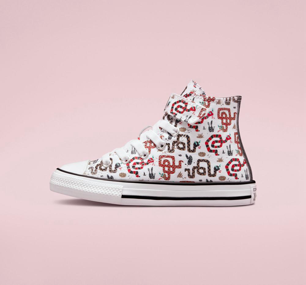 High Tops Tenis Converse Chuck Taylor All Star Easy On Snake Little Kids Niño Blancas Gris Rojas  Colombia |  NIFTS-9806