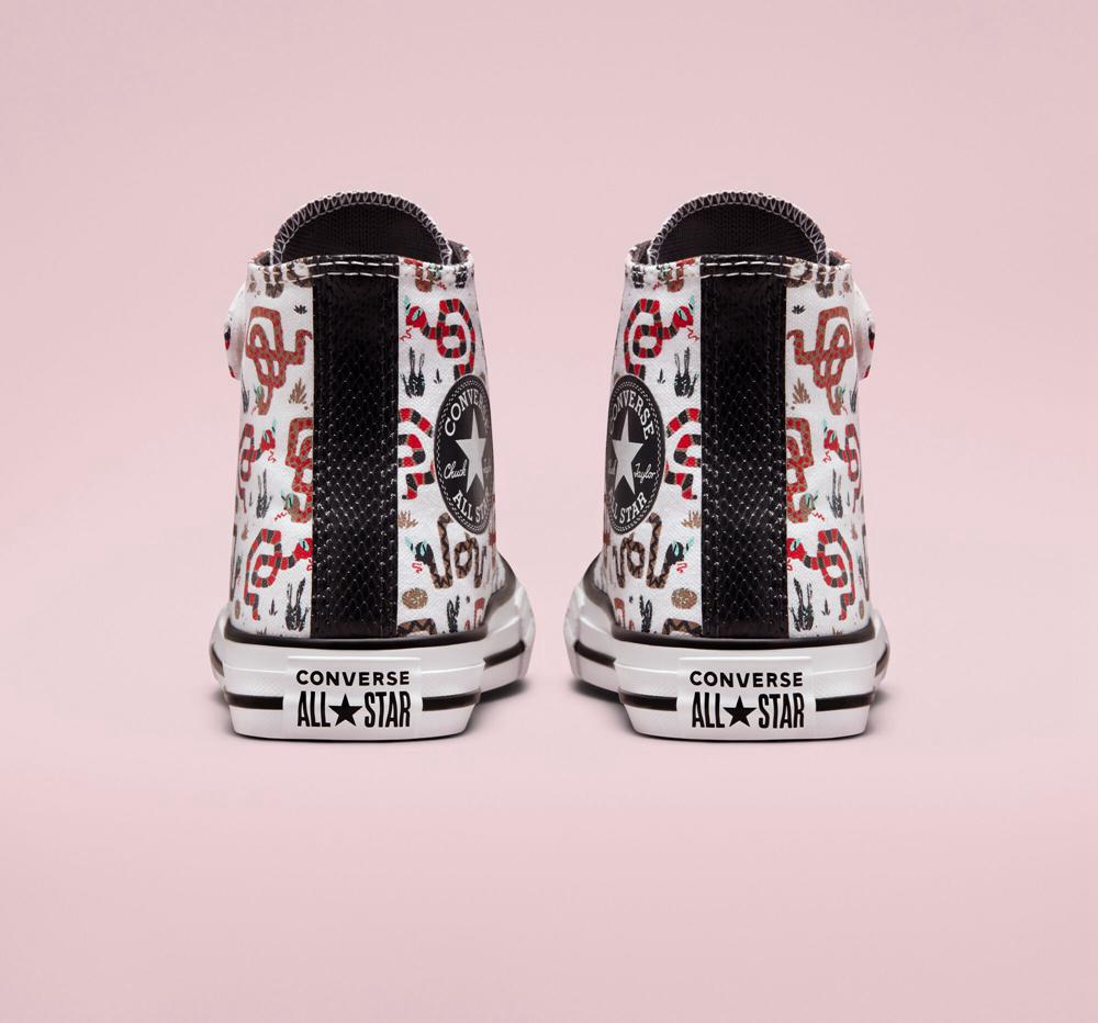 High Tops Tenis Converse Chuck Taylor All Star Easy On Snake Little Kids Niño Blancas Gris Rojas  Colombia |  NIFTS-9806