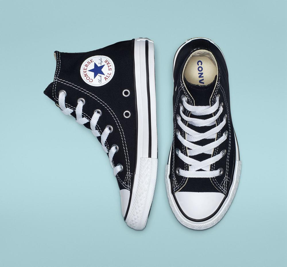 High Tops Tenis Converse Chuck Taylor All Star Classic Little Kids Niña Negras  Colombia |  NREFZ-3194