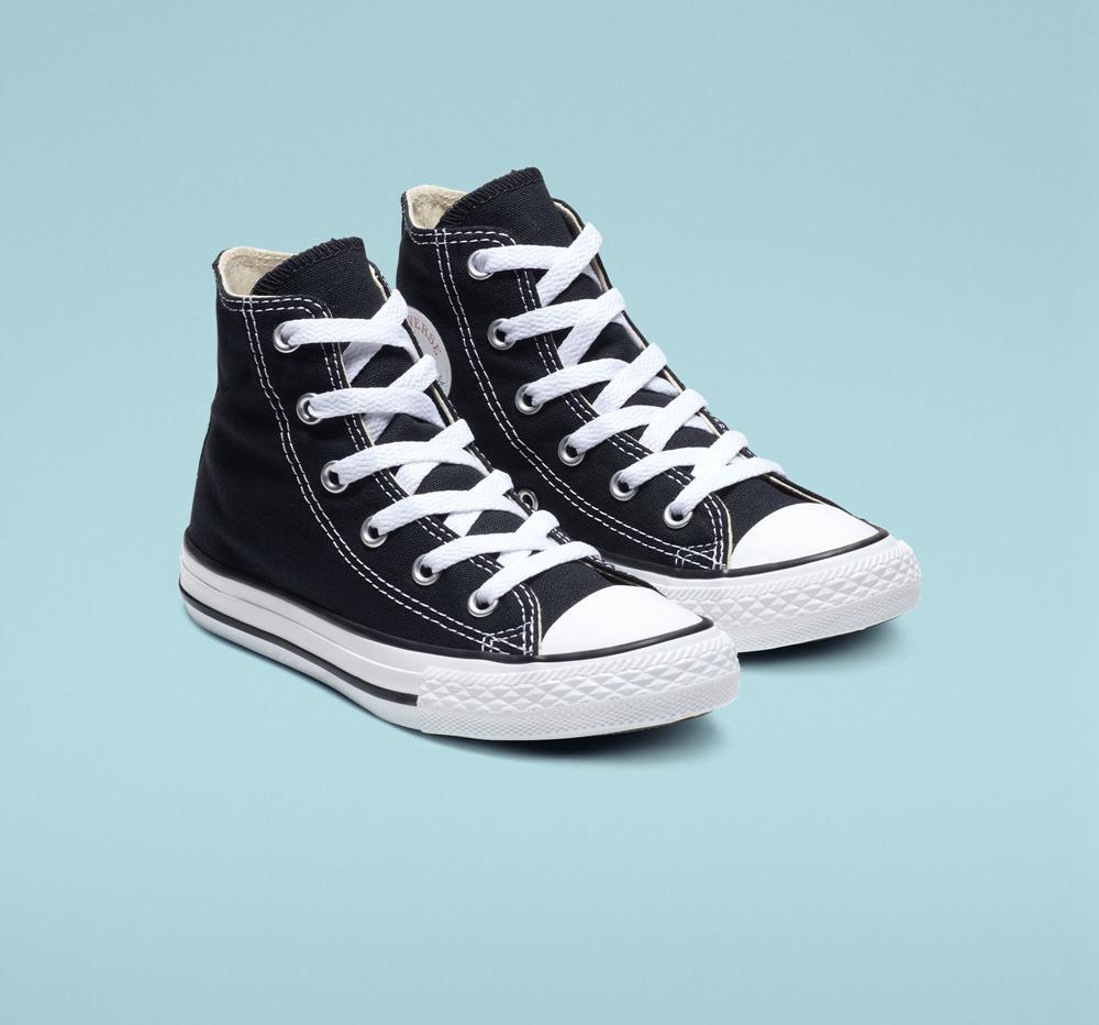 High Tops Tenis Converse Chuck Taylor All Star Classic Little Kids Niña Negras  Colombia |  NREFZ-3194