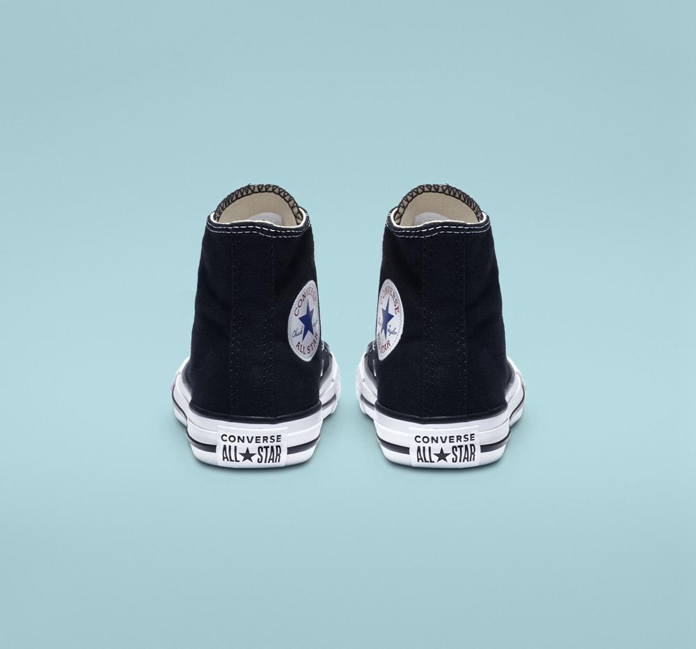 High Tops Tenis Converse Chuck Taylor All Star Classic Little Kids Niña Negras  Colombia |  NREFZ-3194