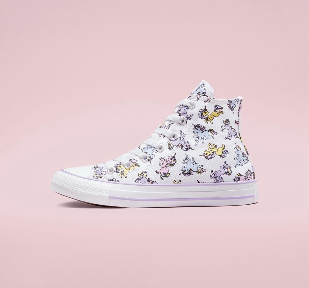 High Tops Tenis Converse Chuck Taylor All Star Unicorns Big Kids Niño Blancas  Colombia |  QBOFA-1528