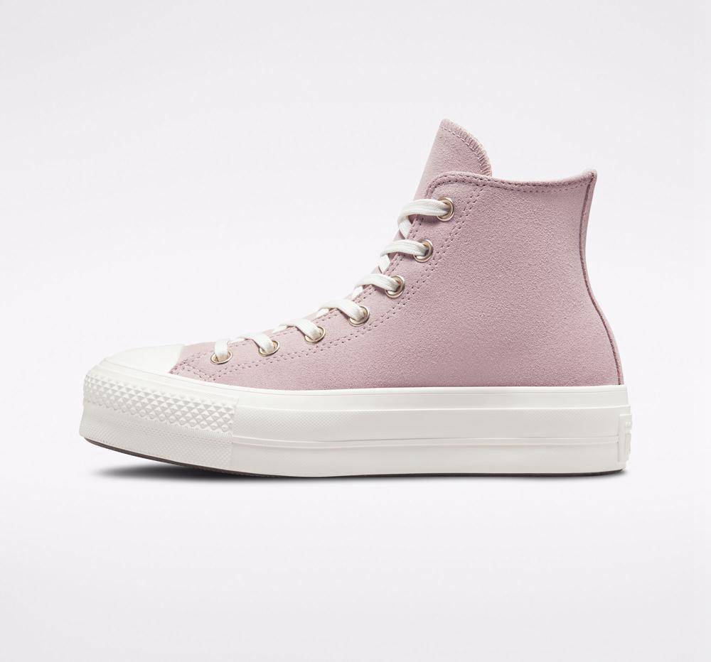 High Tops Tenis Converse Chuck Taylor All Star Lift Plataforma Earthy Neutrals Mujer Rosas  Colombia |  QUSFE-4012