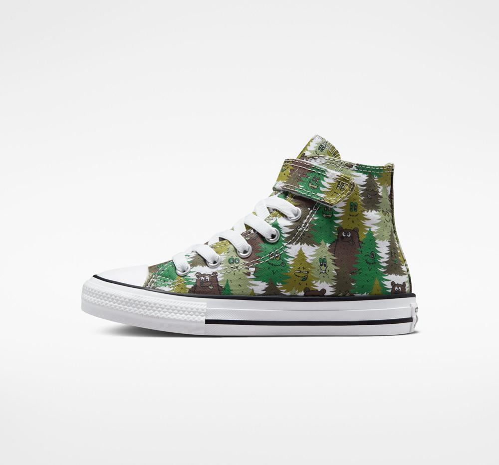 High Tops Tenis Converse Chuck Taylor All Star Easy On Forest Camo Little Kids Niño Blancas Verde Verde  Colombia |  QXOPW-6754