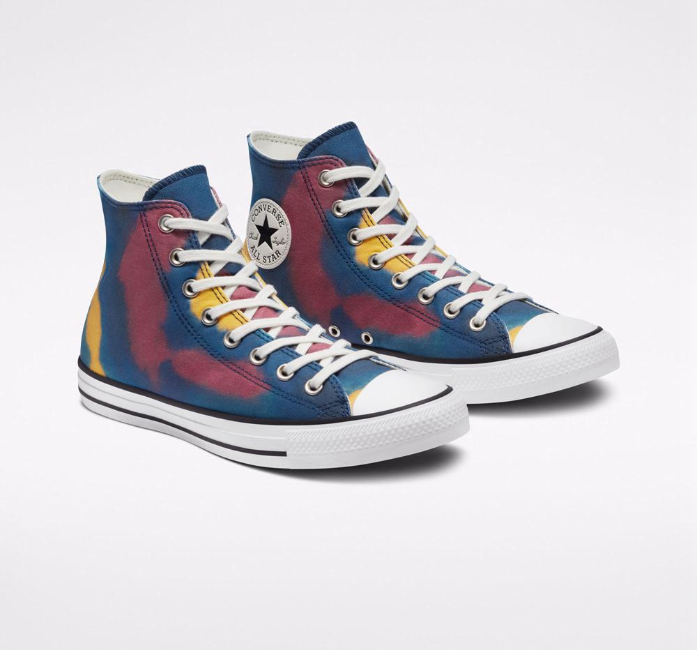 High Tops Tenis Converse Chuck Taylor All Star Tie Dye Unisex Mujer Azules  Colombia |  SCFWY-8290