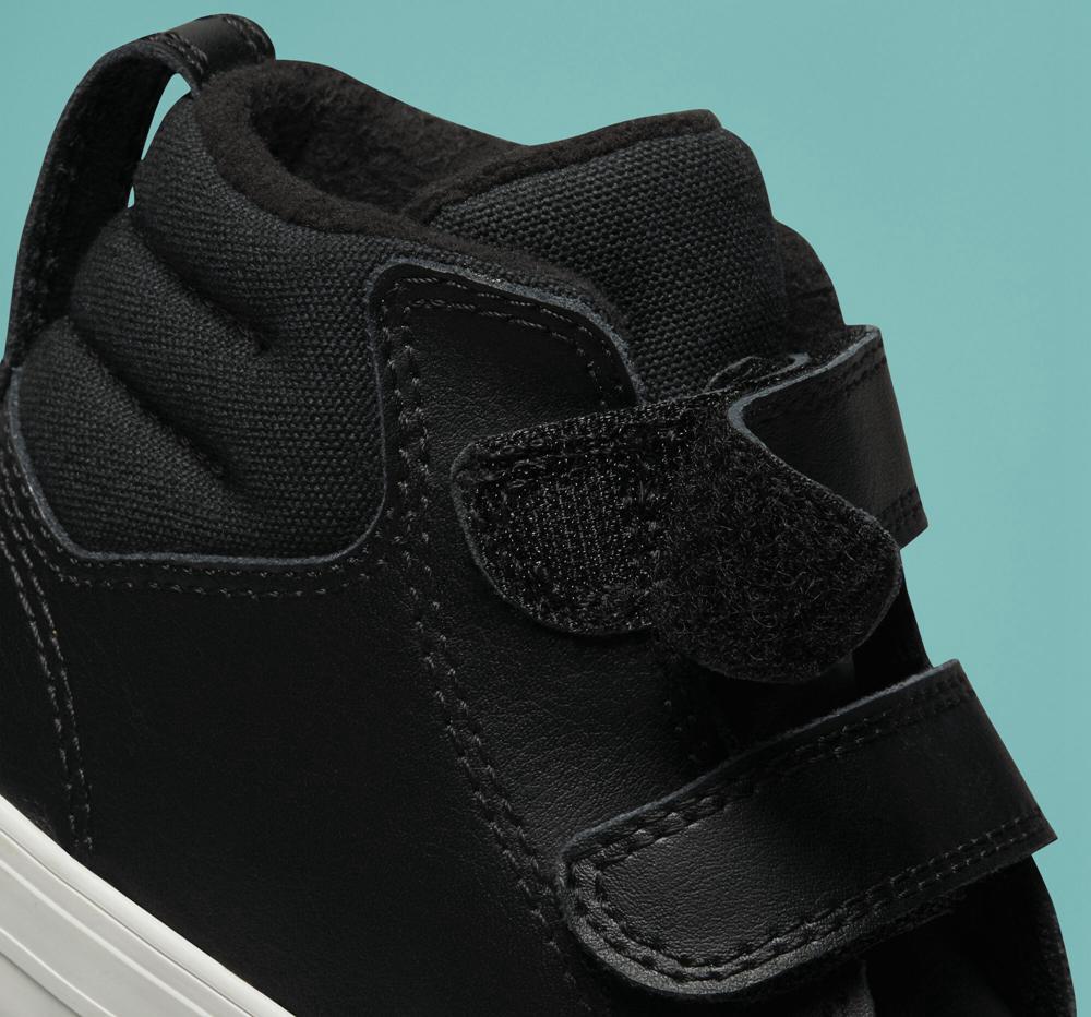 High Tops Tenis Converse Chuck Taylor All Star Berkshire Boot Easy On Leather Toddler Niña Negras Negras  Colombia |  SCLNI-0318