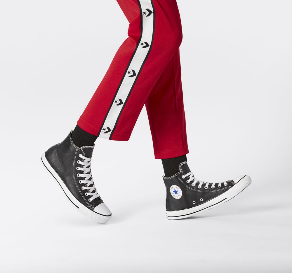High Tops Tenis Converse Chuck Taylor All Star Leather Unisex Mujer Negras  Colombia |  TJYIB-6574