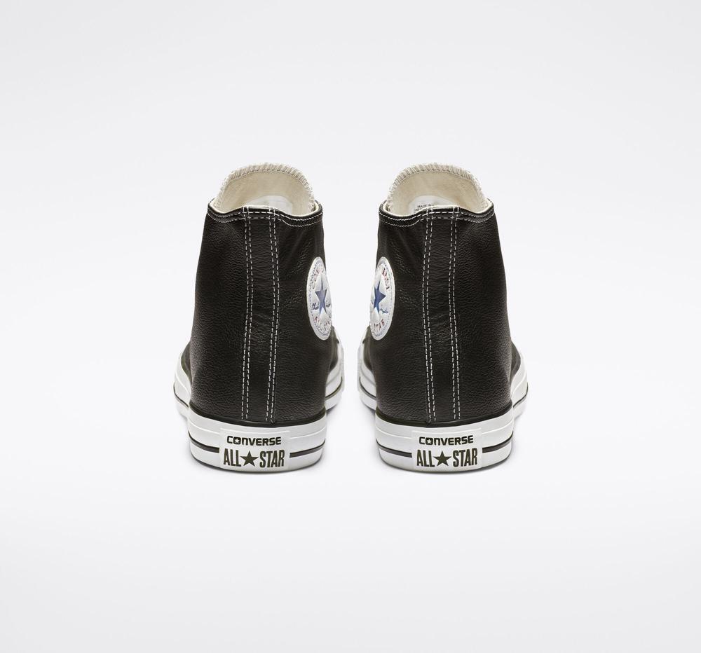 High Tops Tenis Converse Chuck Taylor All Star Leather Unisex Mujer Negras  Colombia |  TJYIB-6574