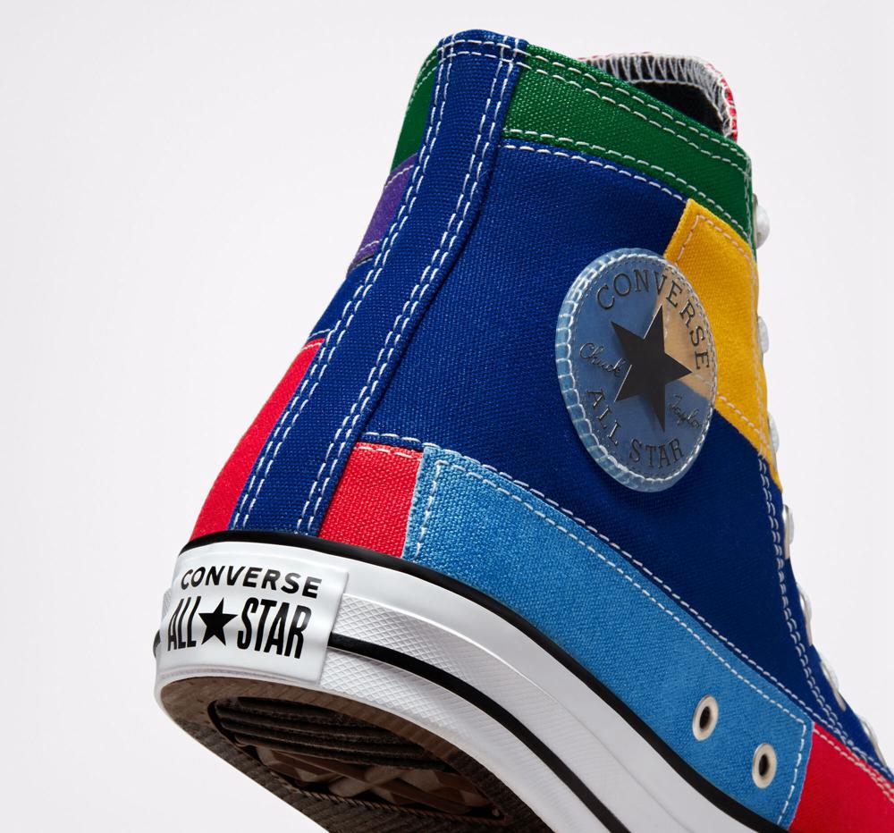 High Tops Tenis Converse Chuck Taylor All Star Patchwork Unisex Mujer Rojas Azules  Colombia |  TZMCJ-3817