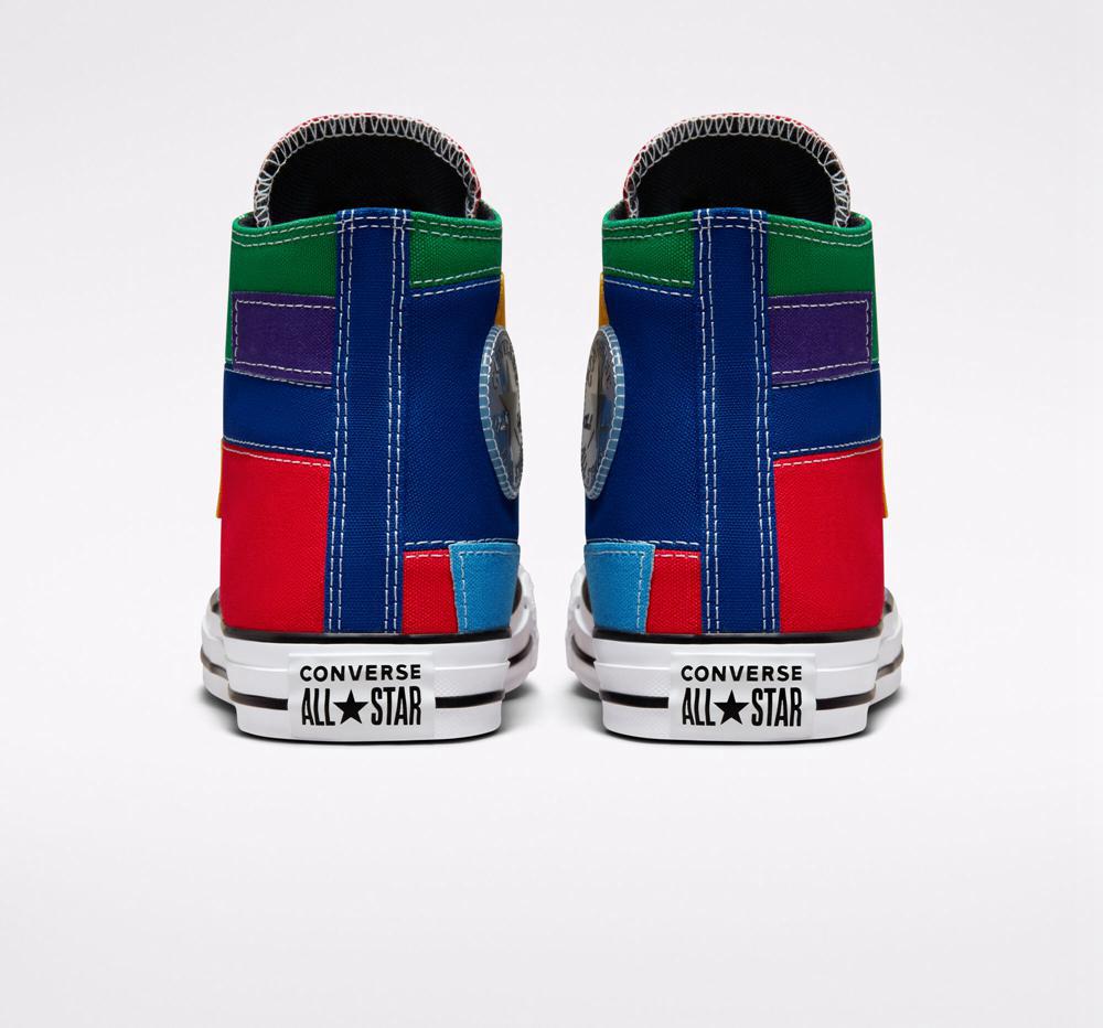 High Tops Tenis Converse Chuck Taylor All Star Patchwork Unisex Mujer Rojas Azules  Colombia |  TZMCJ-3817