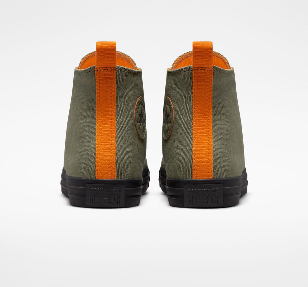 High Tops Tenis Converse Chuck Taylor All Star Stitch Craft Unisex Mujer Verde Negras  Colombia |  VBOUE-0437