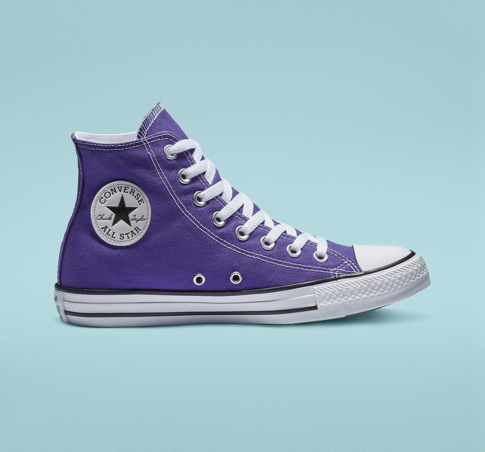 High Tops Converse Originales Precio Colombia - Chuck Taylor All Star Classic Unisex Hombre Moradas