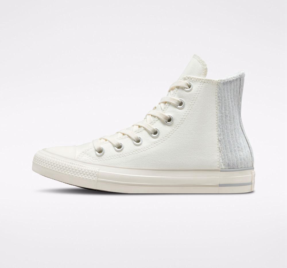 High Tops Tenis Converse Chuck Taylor All Star Velour Unisex Mujer Blancas  Colombia |  VNKYS-7250