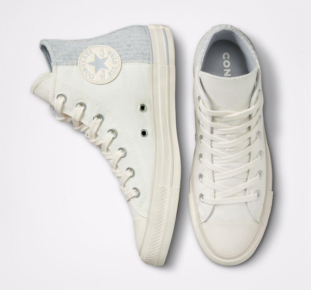 High Tops Tenis Converse Chuck Taylor All Star Velour Unisex Mujer Blancas  Colombia |  VNKYS-7250