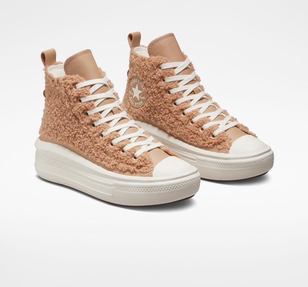 High Tops Tenis Converse Chuck Taylor All Star Move Plataforma Sherpa Mujer Coral  Colombia |  WJHNK-8160