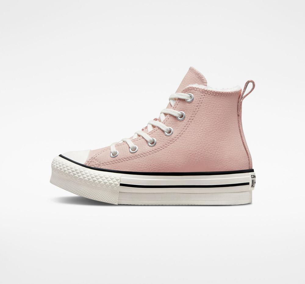 High Tops Tenis Converse Chuck Taylor All Star Eva Lift Plataforma Forro Leather Little Kids Niña Rosas Blancas  Colombia |  WOJPM-1820