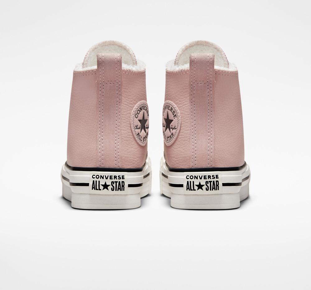 High Tops Tenis Converse Chuck Taylor All Star Eva Lift Plataforma Forro Leather Little Kids Niña Rosas Blancas  Colombia |  WOJPM-1820