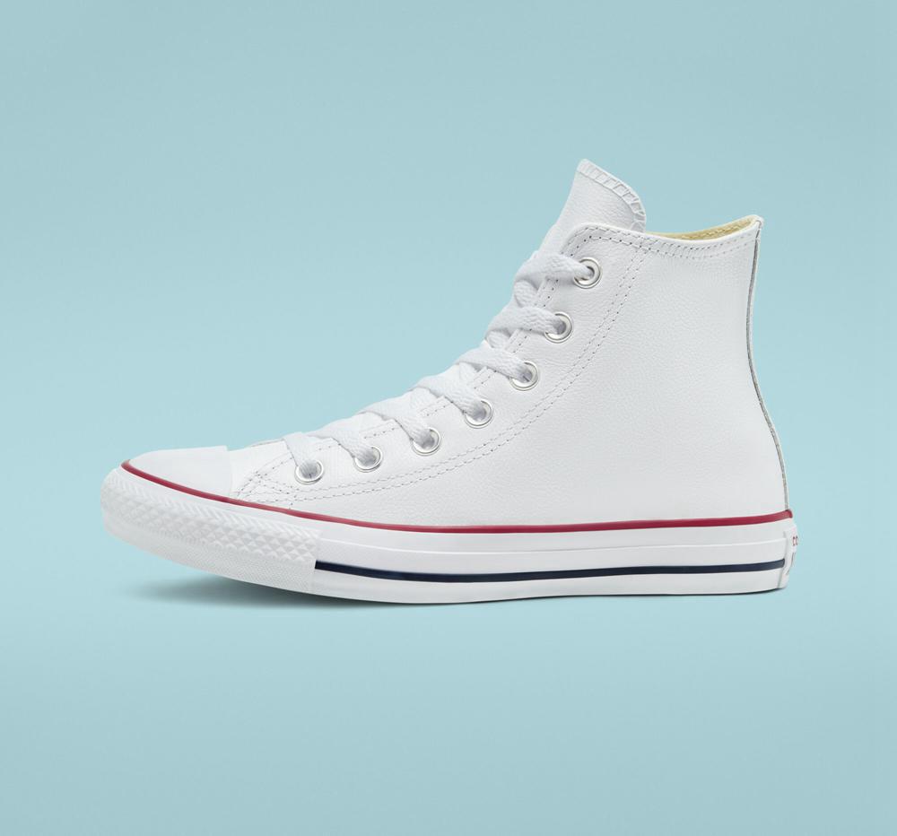 High Tops Tenis Converse Chuck Taylor All Star Leather Unisex Mujer Blancas  Colombia |  WULNE-2945