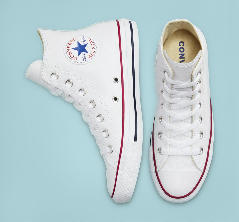 High Tops Tenis Converse Chuck Taylor All Star Leather Unisex Mujer Blancas  Colombia |  WULNE-2945